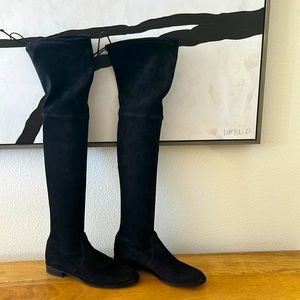 Suede over the knee tie back boot!  Stuart Weitzman.
